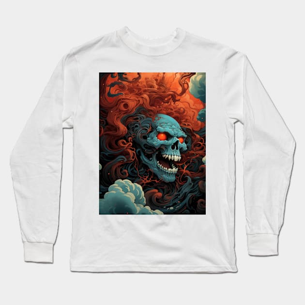 The Red Sun and the Ancient Gods Long Sleeve T-Shirt by Sheptylevskyi